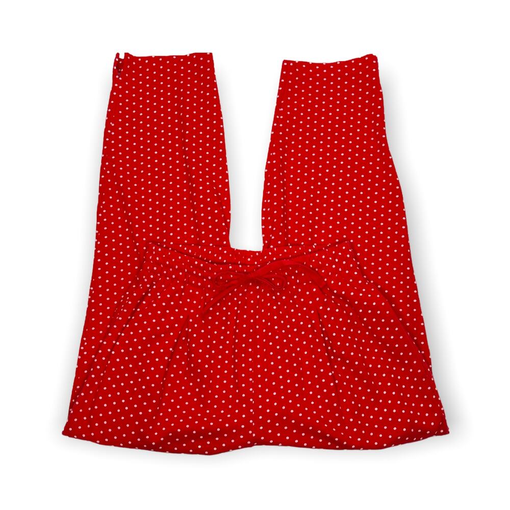 VINTAGE 90s {LizSport/Liz Claiborne} Red/White Polka Dot Jogger Pants Small - Picture 9 of 9